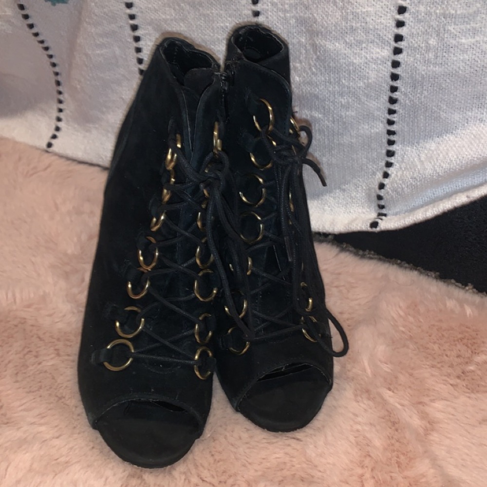Black Suede heels from Steve Madden